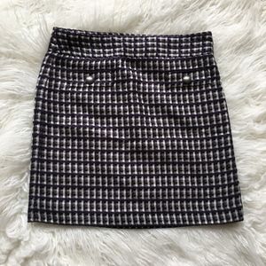 Ann Taylor LOFT Plaid Boucle Shift Skirt